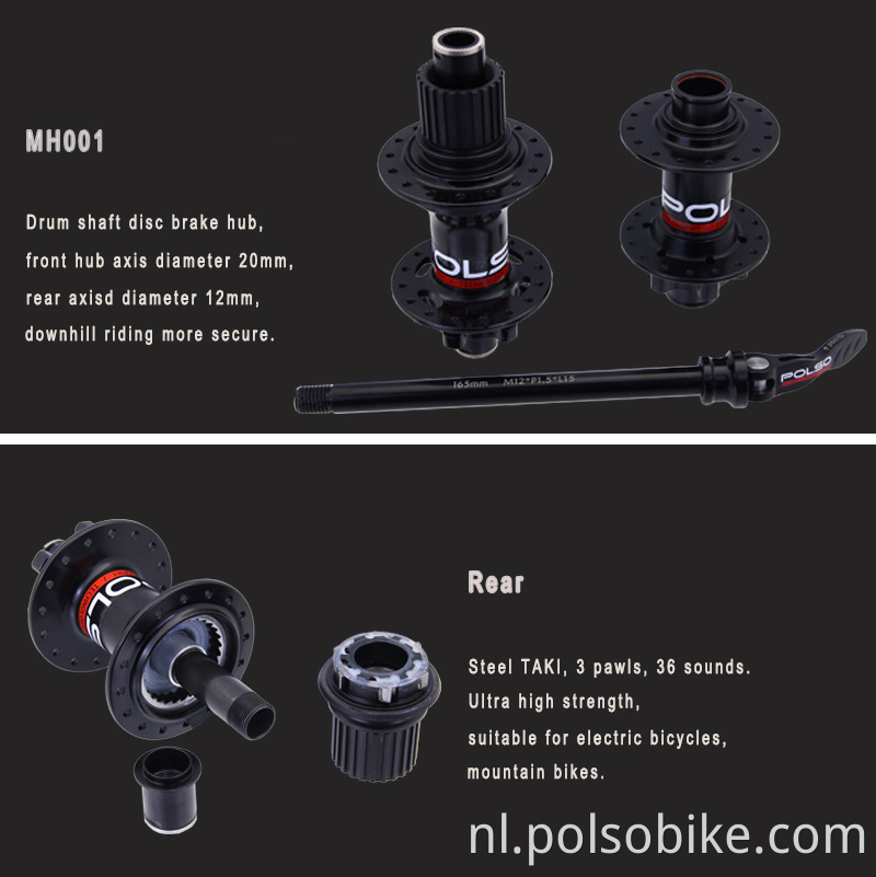 MTB hub with brake disc